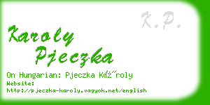 karoly pjeczka business card